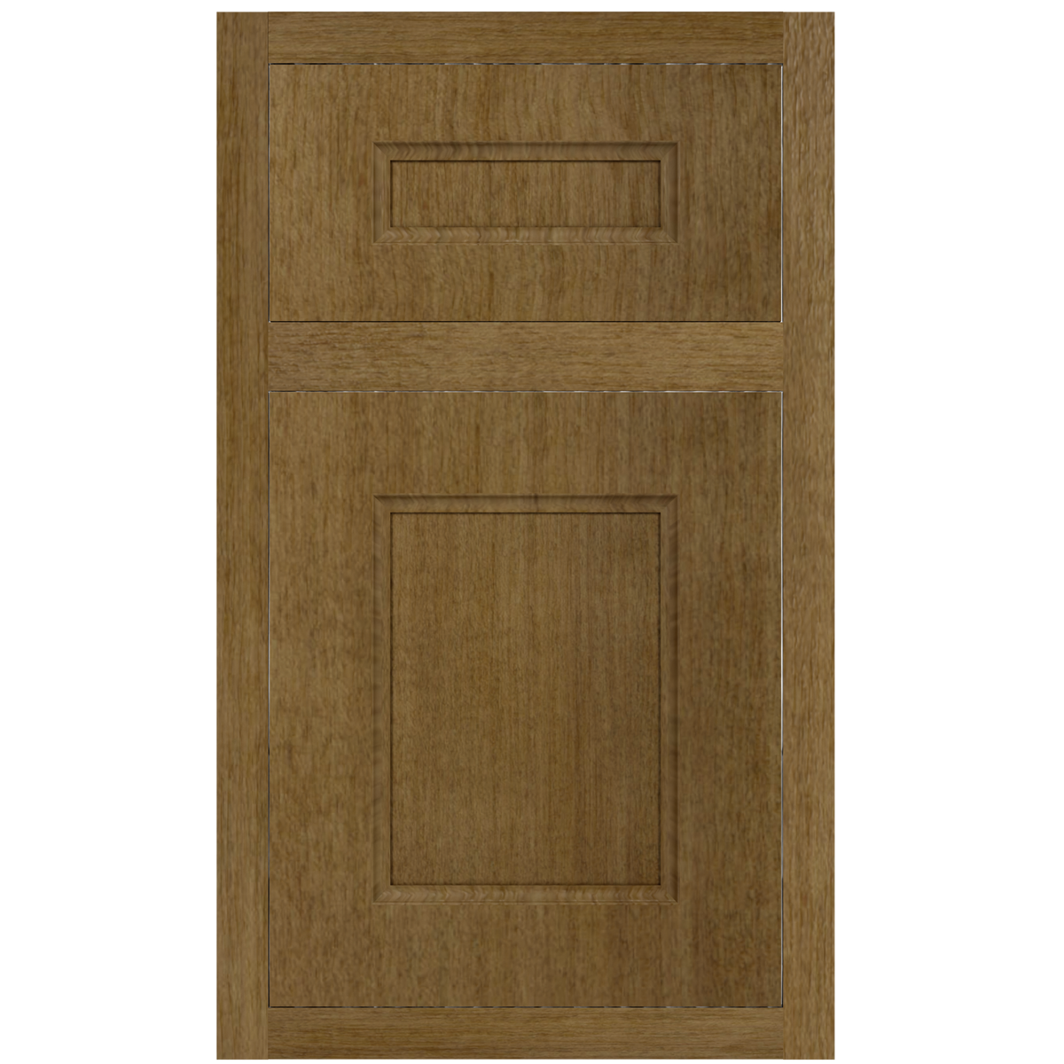 Ambassador inset cabinet door and drawer front in Nottingham finish on hard maple
