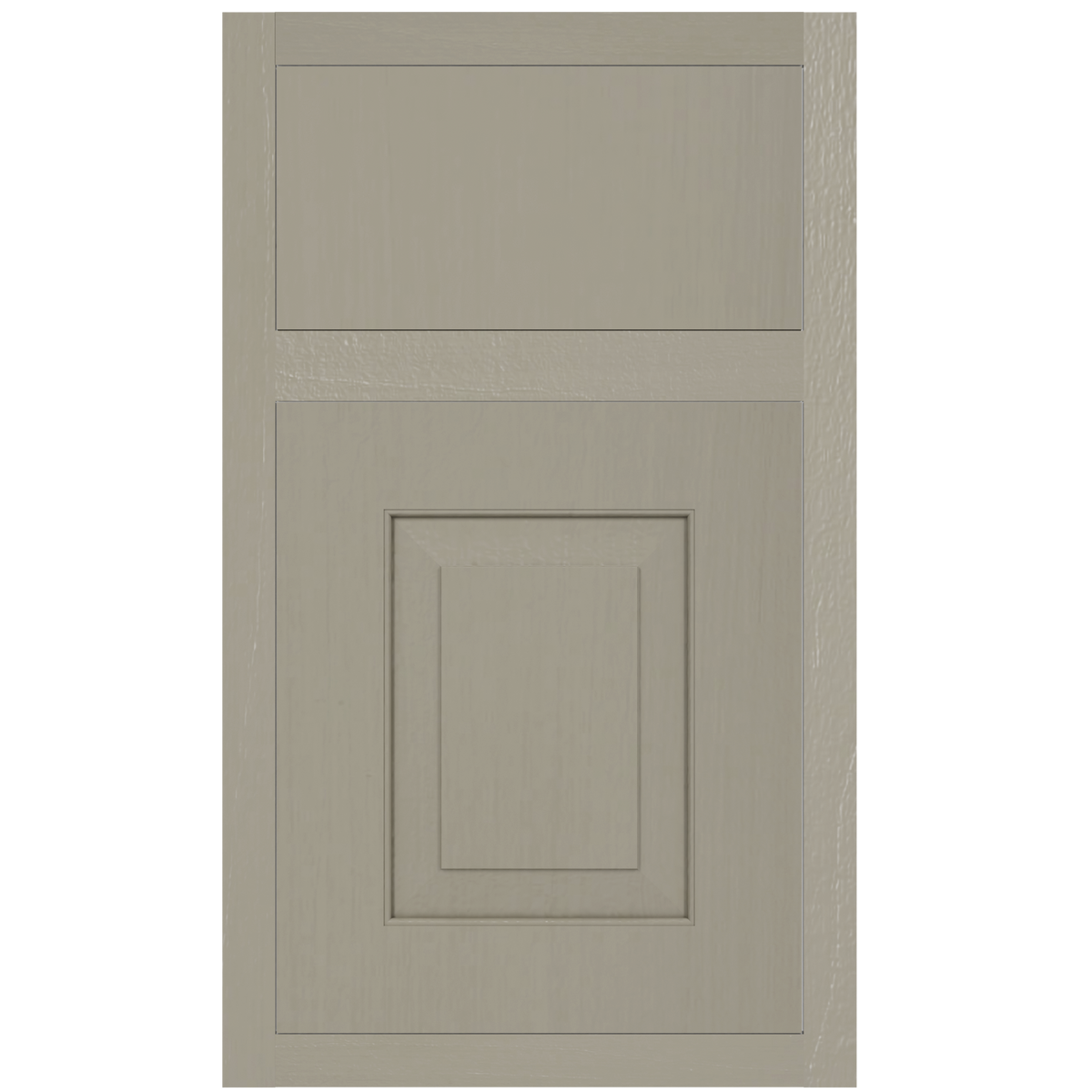 Heritage inset cabinet door and drawer front in Sterling finish on hard maple