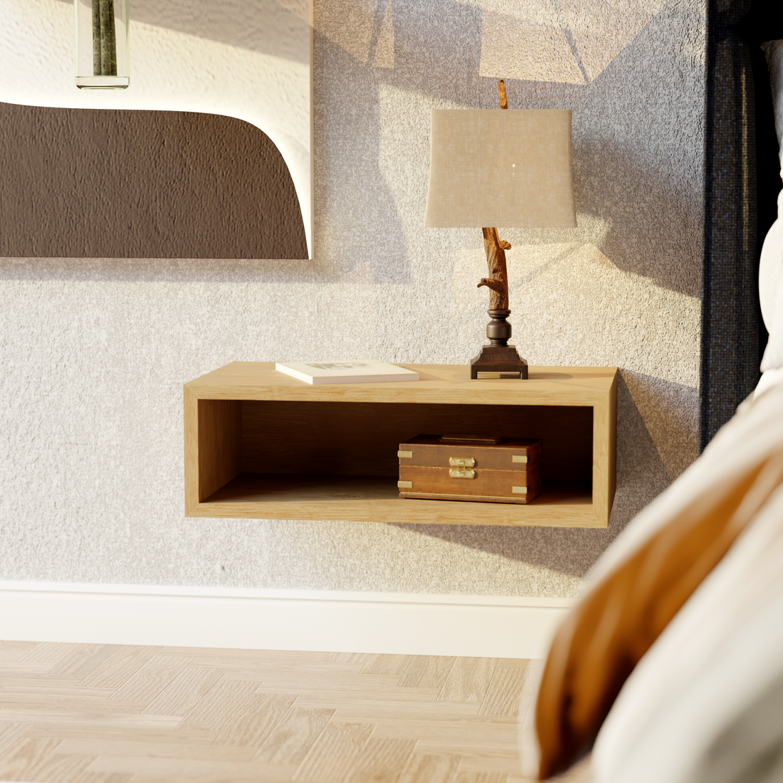 Masterworks Floating Nightstand Shelf — Original Concept — design view 1