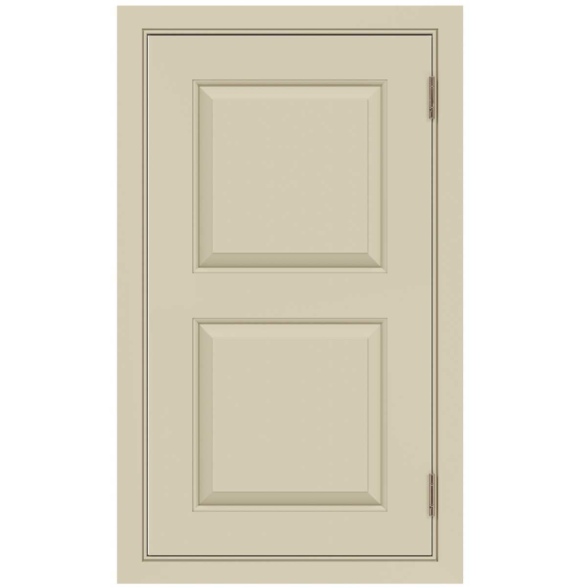 Regent inset cabinet door and drawer front in Stone finish on hard maple