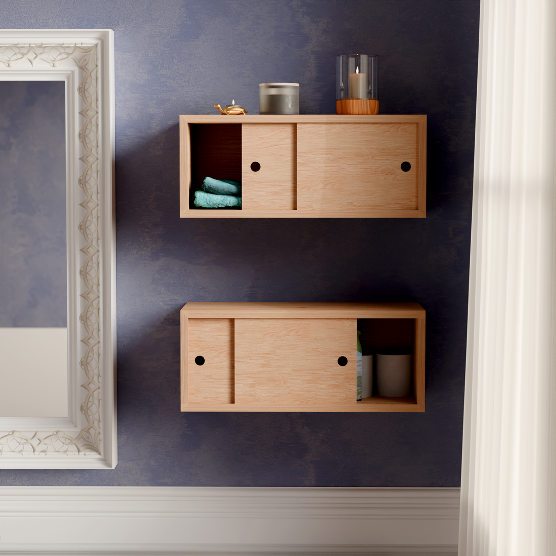 Masterworks Floating Storage Cabinet — Original Concept — design view 1