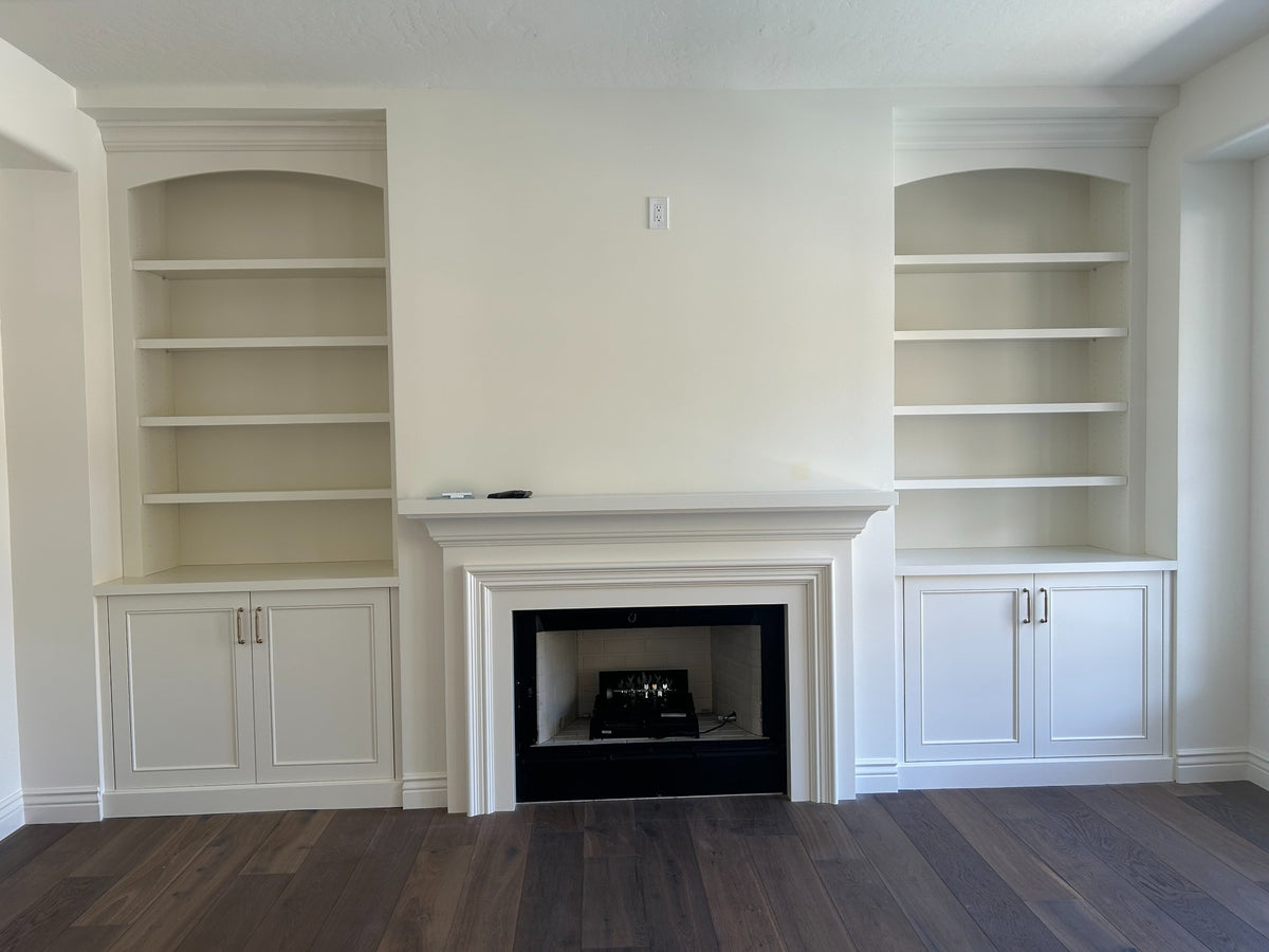 Custom built-in cabinetry and fireplace millwork in an Arizona luxury home