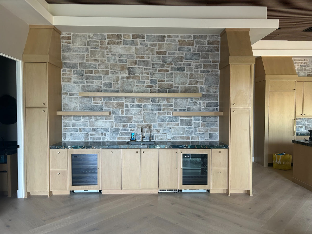 Arizona luxury custom cabinetry and stone wet bar installation