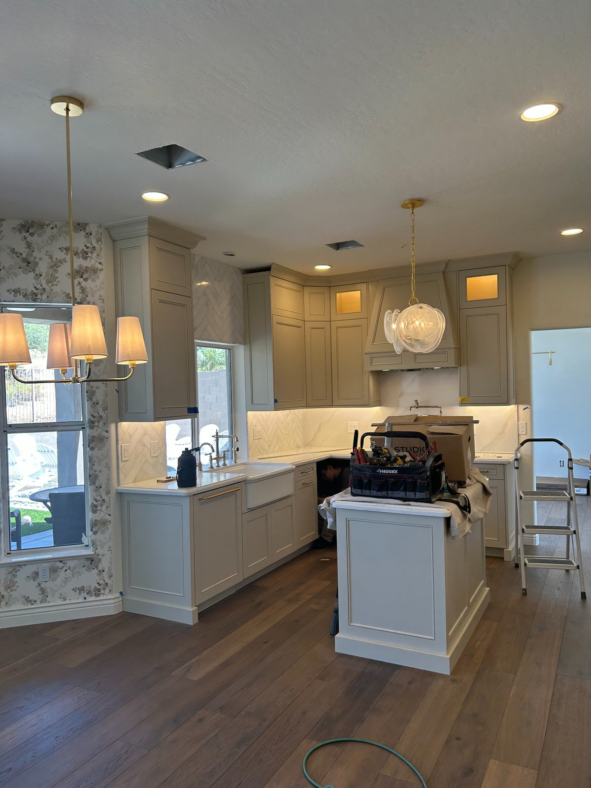 Custom painted kitchen cabinetry in an Arizona luxury residence