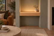 Natural Clear Alder floating shelf — Top Front LED-ready — Rubio Monocoat Pure