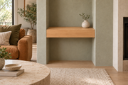 Natural Clear Alder floating shelf — unlit — Rubio Monocoat Pure