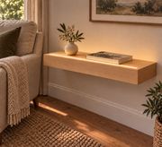 Natural Clear Alder floating shelf — Top Front LED-ready — Rubio Monocoat Pure