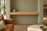 Natural Clear Alder floating shelf — unlit — Rubio Monocoat Pure