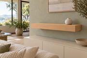 gentry stinson clear alder shelf 30-inch long, 4-inch thick standard natural unlit living-room rendering
