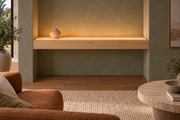 Natural Clear Alder floating shelf — Top Front LED-ready — Rubio Monocoat Pure