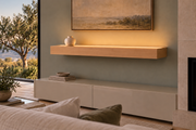 Natural Clear Alder floating shelf — Top Front LED-ready — Rubio Monocoat Pure