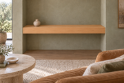 Natural Clear Alder floating shelf — unlit — Rubio Monocoat Pure