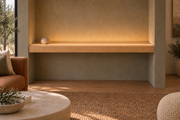 Natural Clear Alder floating shelf — Top Front LED-ready — Rubio Monocoat Pure