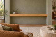 Natural Clear Alder floating shelf — unlit — Rubio Monocoat Pure