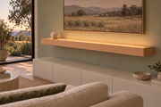 Natural Clear Alder floating shelf — Top Front LED-ready — Rubio Monocoat Pure