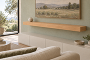 gentry stinson clear alder shelf 60-inch long, 4-inch thick standard natural unlit living-room rendering
