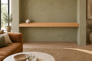 Natural Clear Alder floating shelf — unlit — Rubio Monocoat Pure