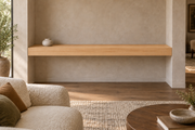 Natural Clear Alder floating shelf — unlit — Rubio Monocoat Pure
