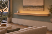 Natural Clear Alder floating shelf — Top Front LED-ready — Rubio Monocoat Pure
