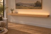 Natural Clear Alder floating shelf — Top Front LED-ready — Rubio Monocoat Pure