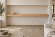 Natural Clear Alder floating shelf — unlit — Rubio Monocoat Pure