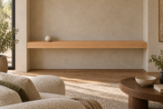 Natural Clear Alder floating shelf — unlit — Rubio Monocoat Pure