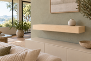 30-inch long, 4-inch thick natural maple floating shelf, standard mount, unlit