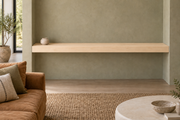 72 × 10 × 3 inch natural maple floating shelf, wall-to-wall mount, unlit