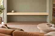 78 × 10 × 4 inch natural maple floating shelf, wall-to-wall mount, unlit
