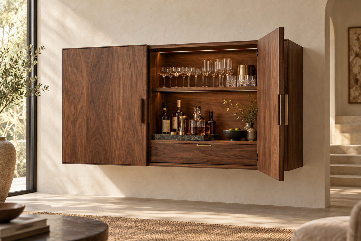 Representative design concept for masterworks bar cabinets