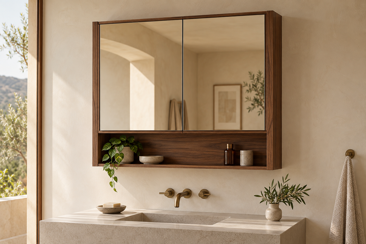 Representative design concept for masterworks bathroom medicine cabinets