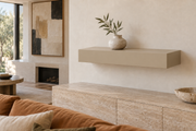 24 × 8 × 4 inch Universal Khaki SW 6150 painted floating shelf, standard mount, unlit
