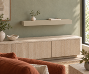 36 × 8 × 3 inch Universal Khaki SW 6150 painted floating shelf, standard mount, unlit