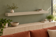 48 × 8 × 3 inch Universal Khaki SW 6150 painted floating shelf, standard mount, unlit