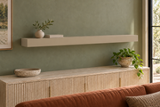 60 × 8 × 3 inch Universal Khaki SW 6150 painted floating shelf, standard mount, unlit