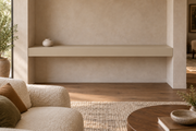 66 × 8 × 4 inch Universal Khaki SW 6150 painted floating shelf, wall-to-wall mount, unlit