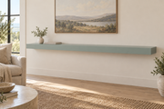 78 × 10 × 3 inch Halcyon Green SW 6213 painted floating shelf, standard mount, unlit