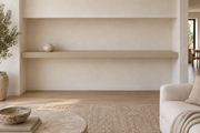 84 × 8 × 3 inch Universal Khaki SW 6150 painted floating shelf, wall-to-wall mount, unlit