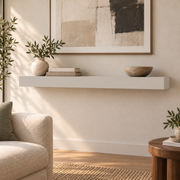 Alpaca SW 7022 custom painted standard-mount floating shelf in standard-01 room scene