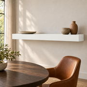 Extra White SW 7006 custom painted floating shelf in standard-02 room scene