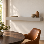 Amazing Gray SW 7044 custom painted standard-mount floating shelf in standard-02 room scene