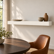 White Flour SW 7102 custom painted floating shelf in standard-02 room scene