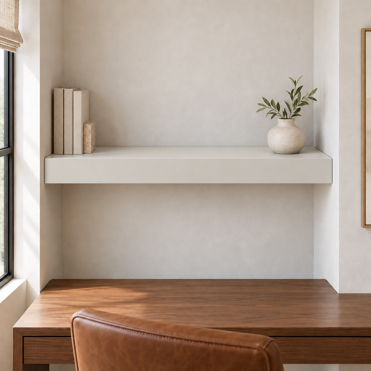 First Star SW 7646 custom painted floating shelf in wall-to-wall-01 room scene