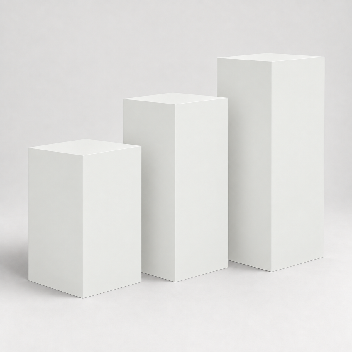 Painted Gallery Pedestal Trio in Ceiling Bright White SW 7007; representative color rendering.
