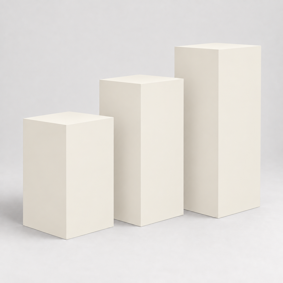 Painted Gallery Pedestal Trio in Greek Villa SW 7551; representative color rendering.