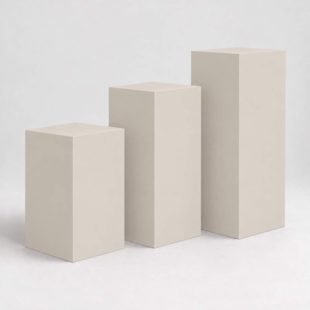 Painted Gallery Pedestal Trio in City Loft SW 7631; representative color rendering.