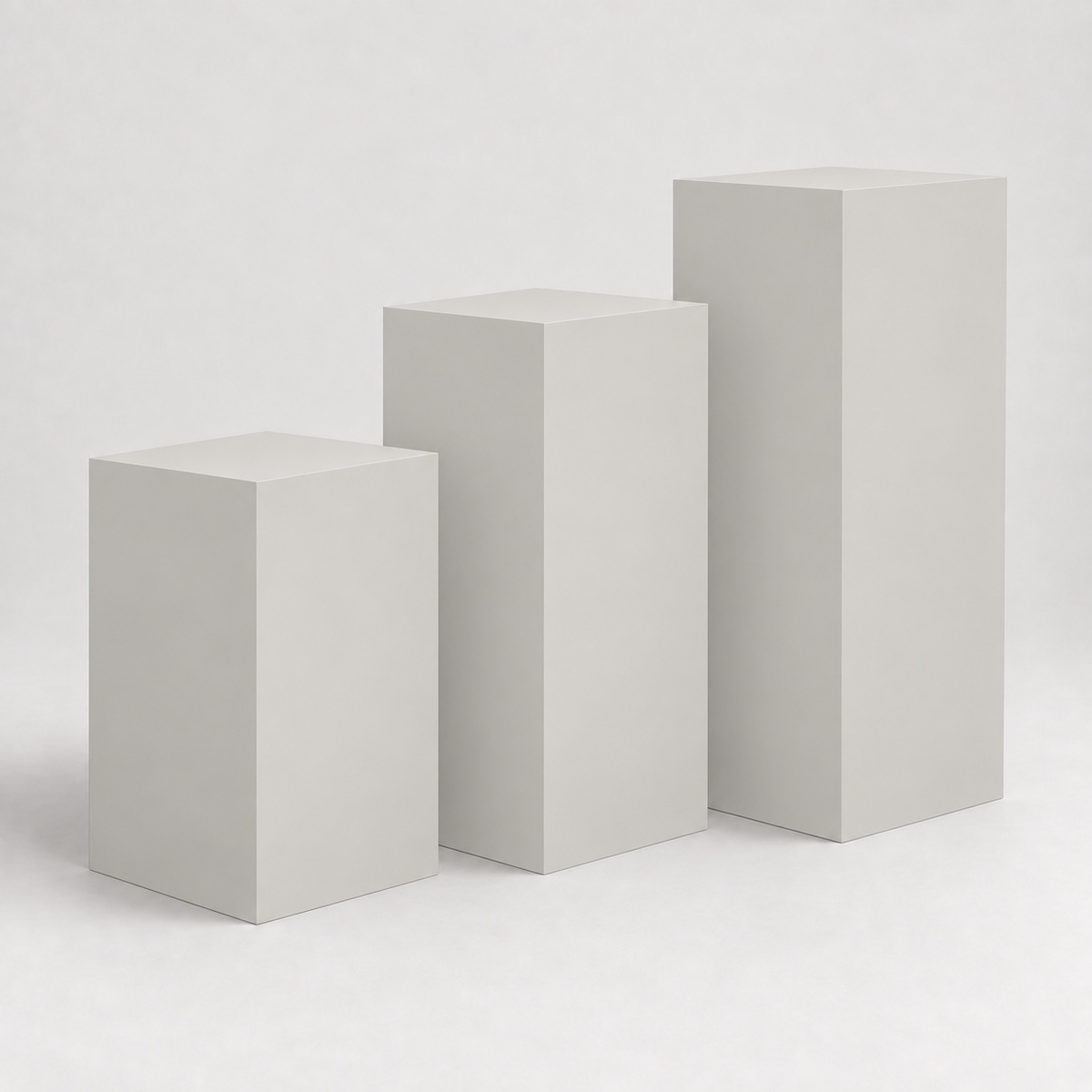 Painted Gallery Pedestal Trio in First Star SW 7646; representative color rendering.