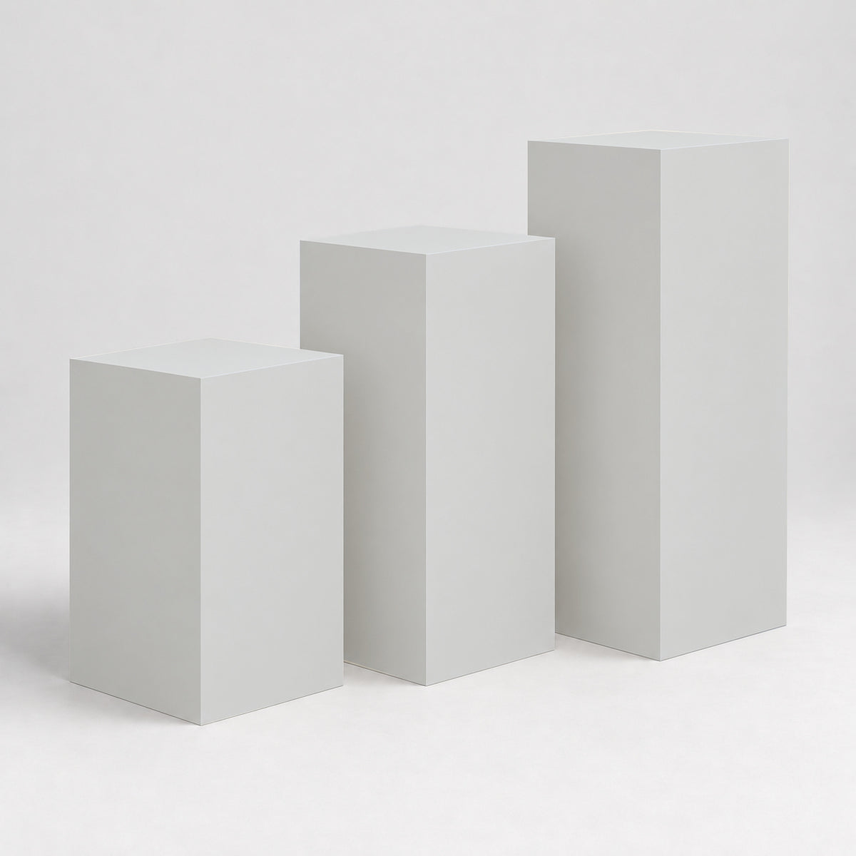 Painted Gallery Pedestal Trio in Reflection SW 7661; representative color rendering.