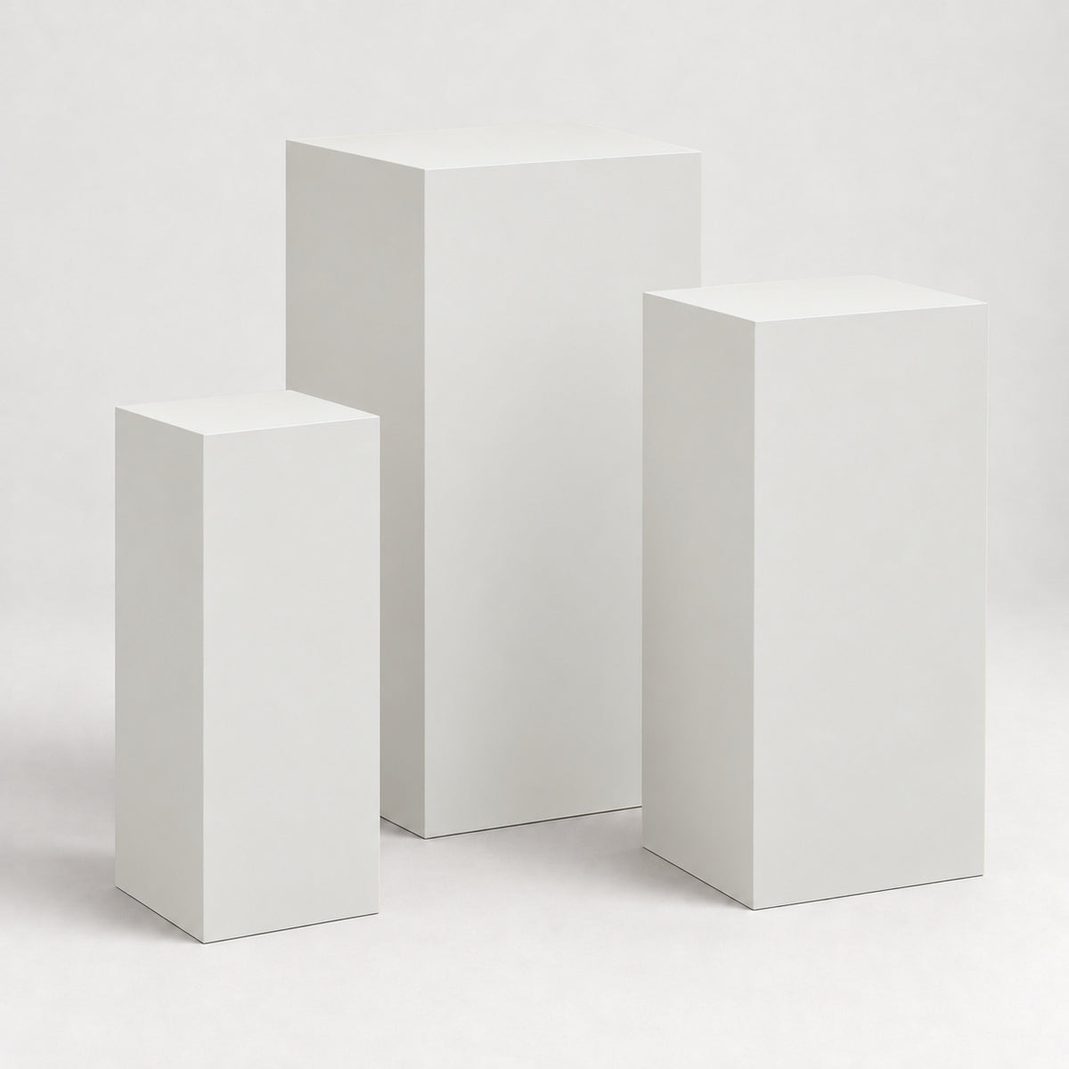Painted Graduated Pedestal Trio in Ice Cube SW 6252; representative color rendering.
