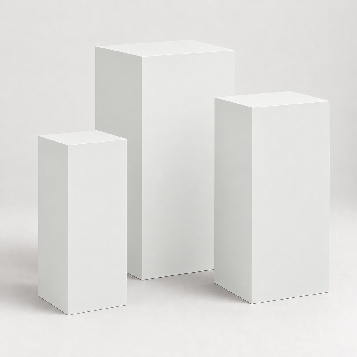 Painted Graduated Pedestal Trio in Ceiling Bright White SW 7007; representative color rendering.